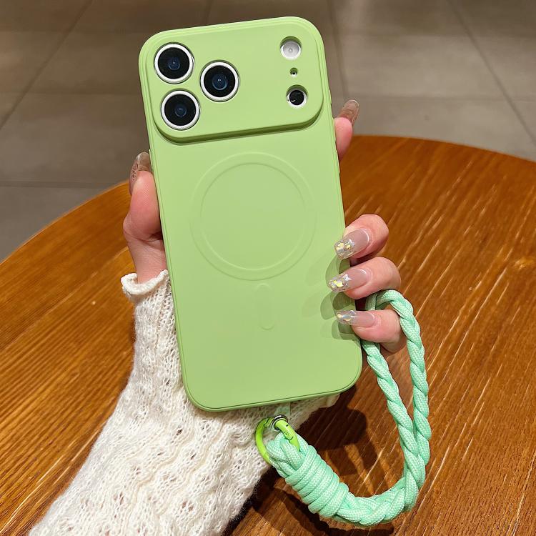 Solid Color Liquid Silicone Magnetic Phone Case with Lanyard, For iPhone 17 Pro Max, For iPhone 17 Pro, For iPhone 17