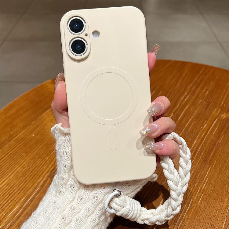 Solid Color Liquid Silicone Magnetic Phone Case with Lanyard, For iPhone 17 Pro Max, For iPhone 17 Pro, For iPhone 17