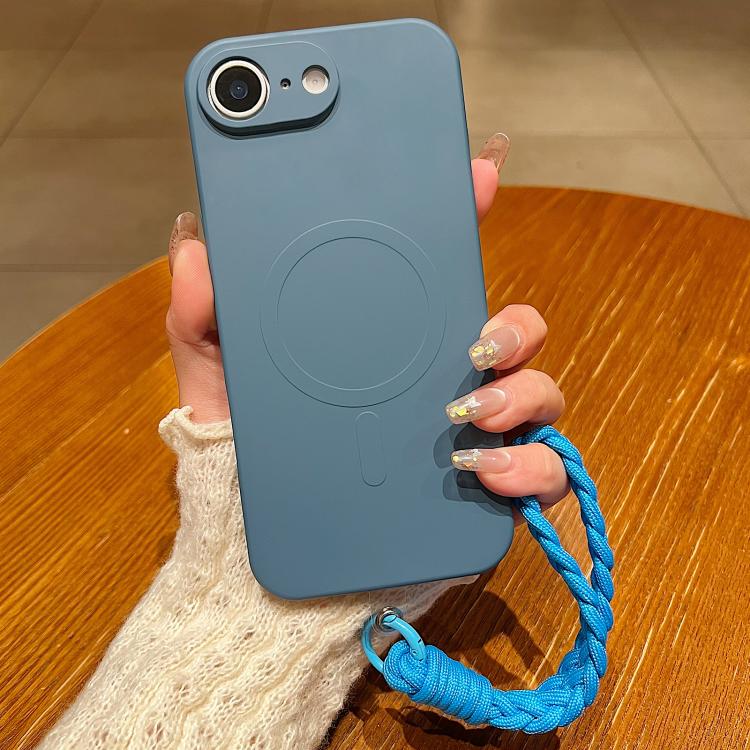 Solid Color Liquid Silicone Magnetic Phone Case with Lanyard, For iPhone 17e / 16e, For iPhone 17 Pro Max, For iPhone 17 Pro