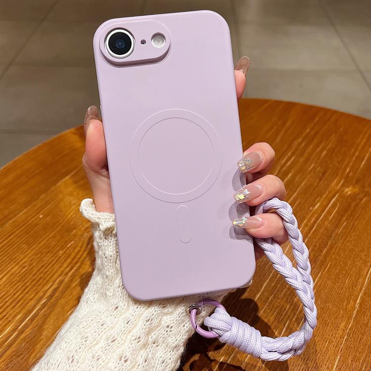 Solid Color Liquid Silicone Magnetic Phone Case with Lanyard, For iPhone 17e / 16e, For iPhone 17 Pro Max, For iPhone 17 Pro