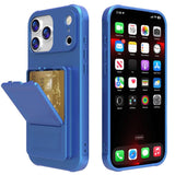 Skin Feel TPU Hidden Mirror Card Bag Phone Case with Stand, For iPhone 17 Pro Max, For iPhone 17 Pro, For iPhone 17, For iPhone Air