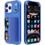 Skin Feel PC Hybrid TPU Horizontal Hidden Mirror Card Bag Phone Case, For iPhone 17 Pro Max, For iPhone 17 Pro, For iPhone 17, For iPhone Air