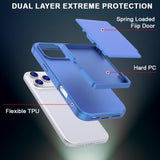 Skin Feel PC Hybrid TPU Horizontal Hidden Mirror Card Bag Phone Case, For iPhone 17 Pro Max, For iPhone 17 Pro, For iPhone 17, For iPhone Air