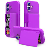 Skin Feel PC Hybrid TPU Horizontal Hidden Mirror Card Bag Phone Case, For iPhone 17 Pro Max, For iPhone 17 Pro, For iPhone 17, For iPhone Air