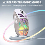 ONIKUMA CW930 2.4GHz + BT + Wired Tri-mode RGB Wireless Mouse, CW930