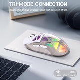 ONIKUMA CW930 2.4GHz + BT + Wired Tri-mode RGB Wireless Mouse, CW930