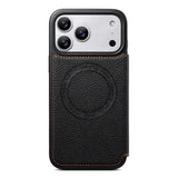 ESEBLE Ultra-thin Card Slot Magnetic Vegan Leather Phone Case, For iPhone 17 Pro Max, For iPhone 17 Pro, For iPhone 17, For iPhone Air