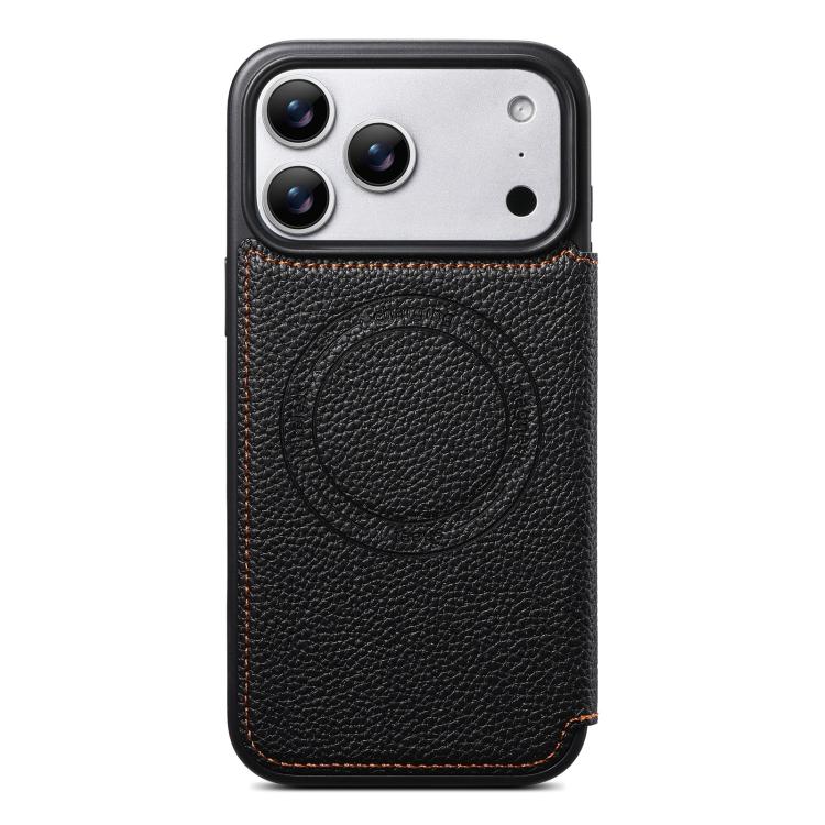 ESEBLE Ultra-thin Card Slot Magnetic Vegan Leather Phone Case, For iPhone 17 Pro Max, For iPhone 17 Pro, For iPhone 17, For iPhone Air