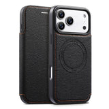 ESEBLE Ultra-thin Card Slot Magnetic Vegan Leather Phone Case, For iPhone 17 Pro Max, For iPhone 17 Pro, For iPhone 17, For iPhone Air
