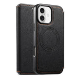 ESEBLE Ultra-thin Card Slot Magnetic Vegan Leather Phone Case, For iPhone 17 Pro Max, For iPhone 17 Pro, For iPhone 17, For iPhone Air