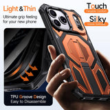 Hidden Metal Holder Magnetic Shockproof Phone Case, For iPhone 17 Pro Max, For iPhone 17 Pro, For iPhone 17, For iPhone Air, For iPhone 16 Pro Max, For iPhone 16 Pro, For iPhone 16 Plus, For iPhone 16