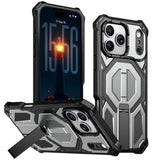 Hidden Metal Holder Magnetic Shockproof Phone Case, For iPhone 17 Pro Max, For iPhone 17 Pro, For iPhone 17, For iPhone Air, For iPhone 16 Pro Max, For iPhone 16 Pro, For iPhone 16 Plus, For iPhone 16
