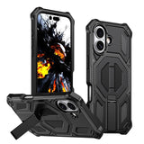 Hidden Metal Holder Magnetic Shockproof Phone Case, For iPhone 17 Pro Max, For iPhone 17 Pro, For iPhone 17, For iPhone Air, For iPhone 16 Pro Max, For iPhone 16 Pro, For iPhone 16 Plus, For iPhone 16