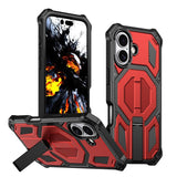 Hidden Metal Holder Magnetic Shockproof Phone Case, For iPhone 17 Pro Max, For iPhone 17 Pro, For iPhone 17, For iPhone Air, For iPhone 16 Pro Max, For iPhone 16 Pro, For iPhone 16 Plus, For iPhone 16
