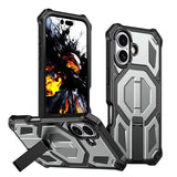 Hidden Metal Holder Magnetic Shockproof Phone Case, For iPhone 17 Pro Max, For iPhone 17 Pro, For iPhone 17, For iPhone Air, For iPhone 16 Pro Max, For iPhone 16 Pro, For iPhone 16 Plus, For iPhone 16