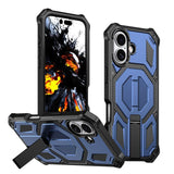 Hidden Metal Holder Magnetic Shockproof Phone Case, For iPhone 17 Pro Max, For iPhone 17 Pro, For iPhone 17, For iPhone Air, For iPhone 16 Pro Max, For iPhone 16 Pro, For iPhone 16 Plus, For iPhone 16