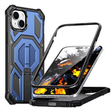 Hidden Metal Holder Magnetic Shockproof Phone Case, For iPhone 15 Pro Max, For iPhone 15 Pro, For iPhone 15 Plus / 14 Plus, For iPhone 15, For iPhone 14 / 13, For iPhone 14 Pro, For iPhone 14 Pro Max, For iPhone 13 Pro Max