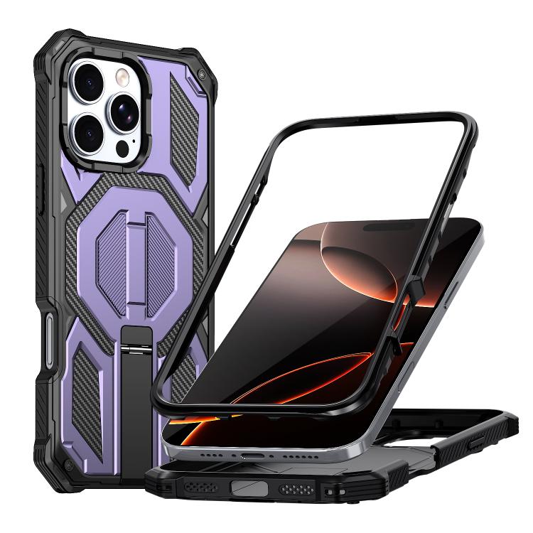 Hidden Metal Holder Magnetic Shockproof Phone Case, For iPhone 17 Pro Max, For iPhone 17 Pro, For iPhone 17, For iPhone Air, For iPhone 16 Pro Max, For iPhone 16 Pro, For iPhone 16 Plus, For iPhone 16