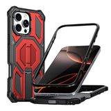 Hidden Metal Holder Magnetic Shockproof Phone Case, For iPhone 17 Pro Max, For iPhone 17 Pro, For iPhone 17, For iPhone Air, For iPhone 16 Pro Max, For iPhone 16 Pro, For iPhone 16 Plus, For iPhone 16