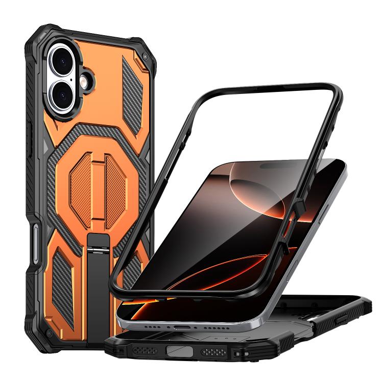 Hidden Metal Holder Magnetic Shockproof Phone Case, For iPhone 17 Pro Max, For iPhone 17 Pro, For iPhone 17, For iPhone Air, For iPhone 16 Pro Max, For iPhone 16 Pro, For iPhone 16 Plus, For iPhone 16