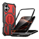 Hidden Metal Holder Magnetic Shockproof Phone Case, For iPhone 17 Pro Max, For iPhone 17 Pro, For iPhone 17, For iPhone Air, For iPhone 16 Pro Max, For iPhone 16 Pro, For iPhone 16 Plus, For iPhone 16