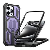 Hidden Metal Holder Magnetic Shockproof Phone Case, For iPhone 15 Pro Max, For iPhone 15 Pro, For iPhone 15 Plus / 14 Plus, For iPhone 15, For iPhone 14 / 13, For iPhone 14 Pro, For iPhone 14 Pro Max, For iPhone 13 Pro Max