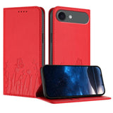 Tulips Butterfly Pattern Magnetic Vegan Leather Phone Case, For iPhone Air, For iPhone 16 Pro Max, For iPhone 16 Pro, For iPhone 16 Plus