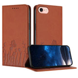 Tulips Butterfly Pattern Magnetic Vegan Leather Phone Case, For iPhone 17e / 16e, For iPhone 17 Pro Max, For iPhone 17 Pro, For iPhone 17