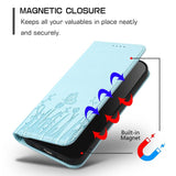 Tulips Butterfly Pattern Magnetic Vegan Leather Phone Case, For iPhone 16, For iPhone 15 Pro Max, For iPhone 15 Pro, For iPhone 15 Plus