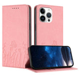 Tulips Butterfly Pattern Magnetic Vegan Leather Phone Case, For iPhone 16, For iPhone 15 Pro Max, For iPhone 15 Pro, For iPhone 15 Plus