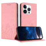 Tulips Butterfly Pattern Magnetic Vegan Leather Phone Case, For iPhone 16, For iPhone 15 Pro Max, For iPhone 15 Pro, For iPhone 15 Plus