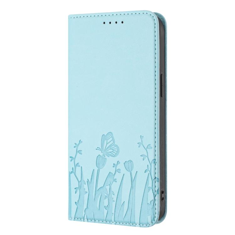 Tulips Butterfly Pattern Magnetic Vegan Leather Phone Case, For iPhone 15, For iPhone 14 Plus, For iPhone 14, For iPhone 14 Pro