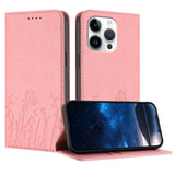 Tulips Butterfly Pattern Magnetic Vegan Leather Phone Case, For iPhone 14 Pro Max, For iPhone SE 2022 / SE 2020 / 7 / 8, For iPhone 13 Pro Max, For iPhone 13 Pro