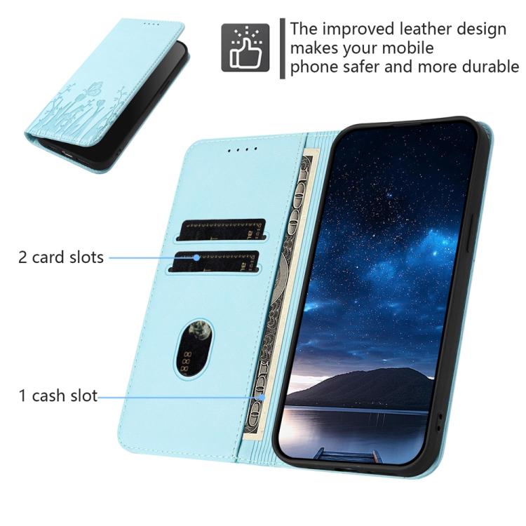 Tulips Butterfly Pattern Magnetic Vegan Leather Phone Case, For iPhone 12 mini, For iPhone 11 Pro Max, For iPhone 11, For iPhone 11 Pro