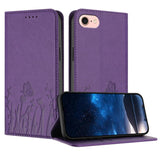 Tulips Butterfly Pattern Magnetic Vegan Leather Phone Case, For iPhone 14 Pro Max, For iPhone SE 2022 / SE 2020 / 7 / 8, For iPhone 13 Pro Max, For iPhone 13 Pro