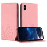 Tulips Butterfly Pattern Magnetic Vegan Leather Phone Case, For iPhone X / XS, For iPhone XS Max, For iPhone XR, For iPhone 8 Plus / 7 Plus