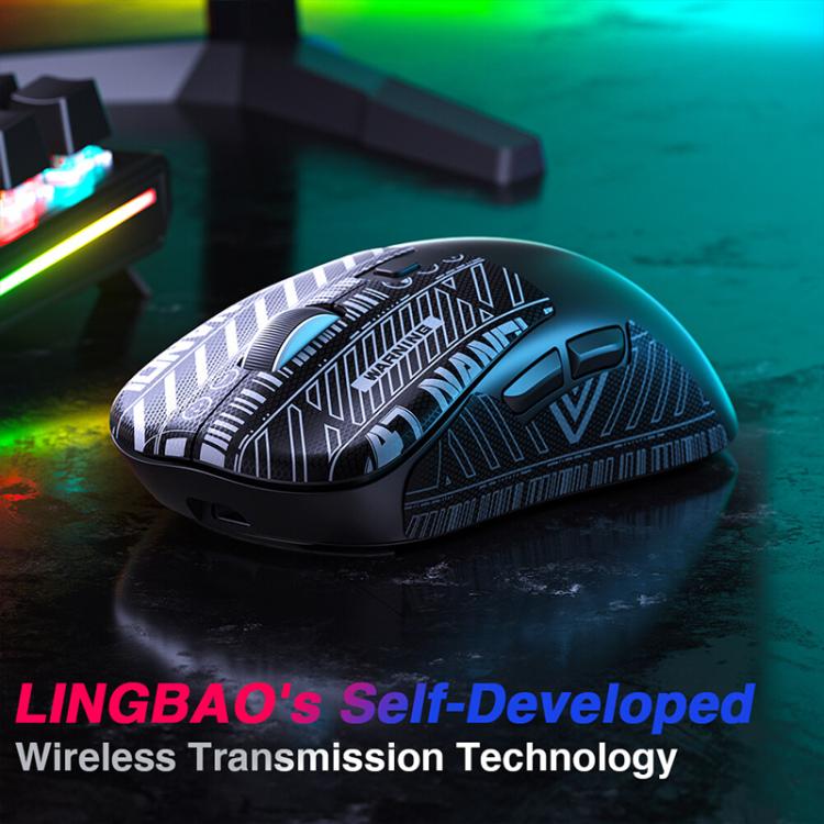 LINGBAO M1 Bluetooth Triple-mode Wireless Mouse, M1 (Black), M1 (Yellow)