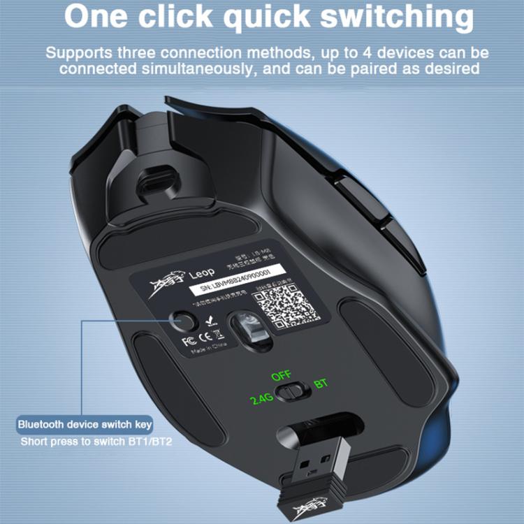 LINGBAO M8 Bluetooth Triple-mode Wireless Mouse with Intelligent Screen Display, M8 (Pink), M8 (Black)