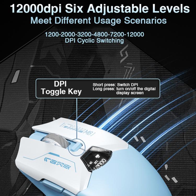 LINGBAO M8 Bluetooth Triple-mode Wireless Mouse with Intelligent Screen Display, M8 (Pink), M8 (Black)