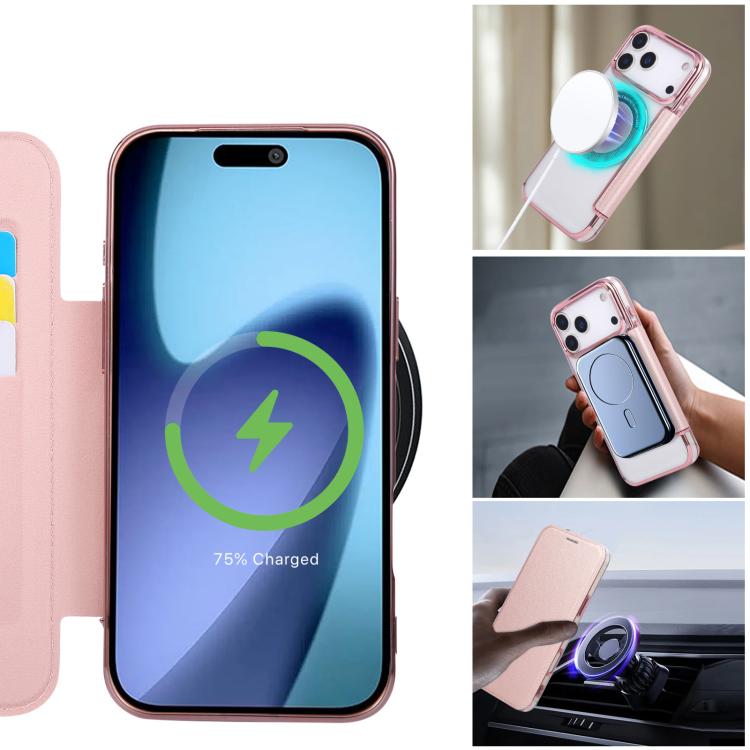 Ultra-thin Magnetic Plating Vegan Leather Phone Case, For iPhone 17 Pro Max, For iPhone 17 Pro, For iPhone 17, For iPhone Air, For iPhone 16e, For iPhone 16 Pro Max
