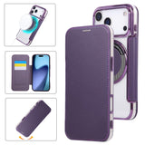Ultra-thin Magnetic Plating Vegan Leather Phone Case, For iPhone 17 Pro Max, For iPhone 17 Pro, For iPhone 17, For iPhone Air, For iPhone 16e, For iPhone 16 Pro Max