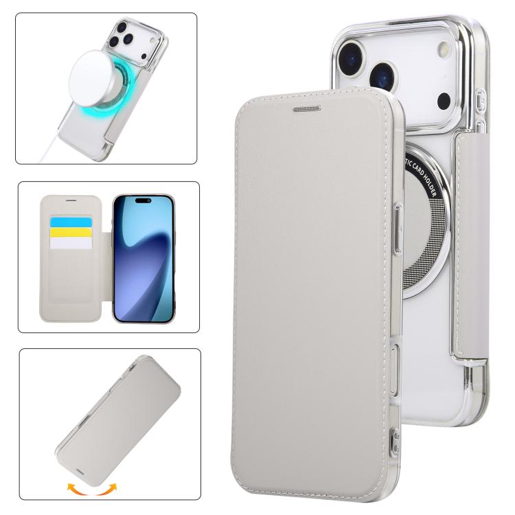 Ultra-thin Magnetic Plating Vegan Leather Phone Case, For iPhone 17 Pro Max, For iPhone 17 Pro, For iPhone 17, For iPhone Air, For iPhone 16e, For iPhone 16 Pro Max