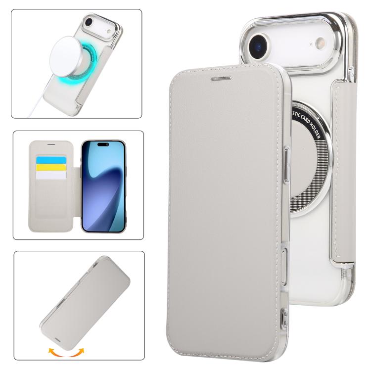 Ultra-thin Magnetic Plating Vegan Leather Phone Case, For iPhone 17 Pro Max, For iPhone 17 Pro, For iPhone 17, For iPhone Air, For iPhone 16e, For iPhone 16 Pro Max