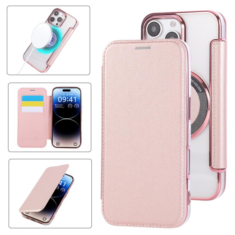 Ultra-thin Magnetic Plating Vegan Leather Phone Case, For iPhone 17 Pro Max, For iPhone 17 Pro, For iPhone 17, For iPhone Air, For iPhone 16e, For iPhone 16 Pro Max