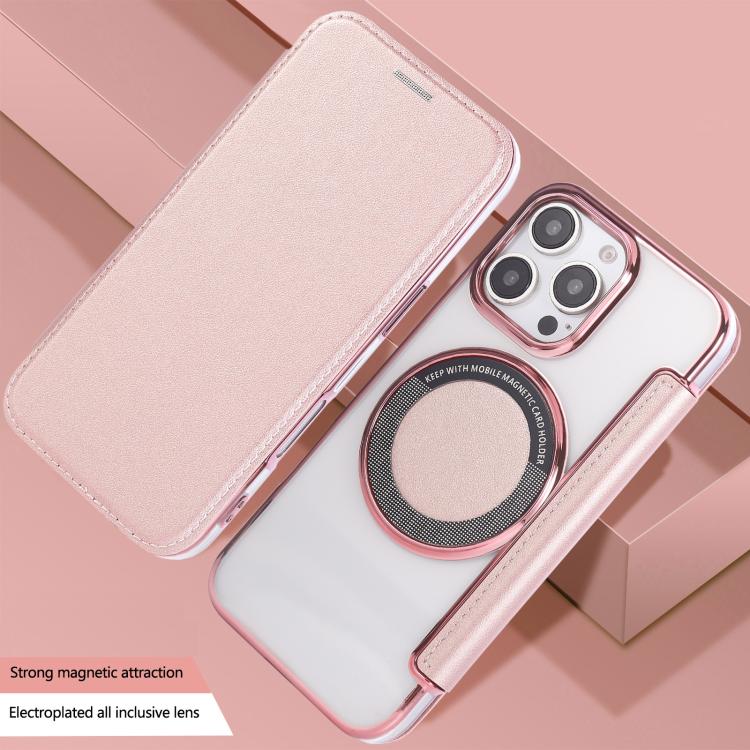 Ultra-thin Magnetic Plating Vegan Leather Phone Case, For iPhone 16 Pro, For iPhone 16 Plus, For iPhone 16, For iPhone 15 Pro Max, For iPhone 15 Pro, For iPhone 15 Plus / 14 Plus