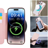 Ultra-thin Magnetic Plating Vegan Leather Phone Case, For iPhone 16 Pro, For iPhone 16 Plus, For iPhone 16, For iPhone 15 Pro Max, For iPhone 15 Pro, For iPhone 15 Plus / 14 Plus