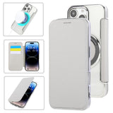 Ultra-thin Magnetic Plating Vegan Leather Phone Case, For iPhone 16 Pro, For iPhone 16 Plus, For iPhone 16, For iPhone 15 Pro Max, For iPhone 15 Pro, For iPhone 15 Plus / 14 Plus