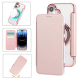 Ultra-thin Magnetic Plating Vegan Leather Phone Case, For iPhone 16 Pro, For iPhone 16 Plus, For iPhone 16, For iPhone 15 Pro Max, For iPhone 15 Pro, For iPhone 15 Plus / 14 Plus