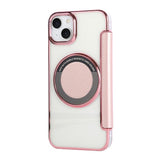 Ultra-thin Magnetic Plating Vegan Leather Phone Case, For iPhone 15, For iPhone 14 / 13, For iPhone 14 Pro, For iPhone 14 Pro Max, For iPhone 13 Pro Max, For iPhone 13 Pro
