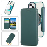 Ultra-thin Magnetic Plating Vegan Leather Phone Case, For iPhone 15, For iPhone 14 / 13, For iPhone 14 Pro, For iPhone 14 Pro Max, For iPhone 13 Pro Max, For iPhone 13 Pro
